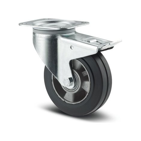 Roulette de manutention 3477 IEP - pivotante à frein - 400 kg - 200 x 50 mm - TENTE