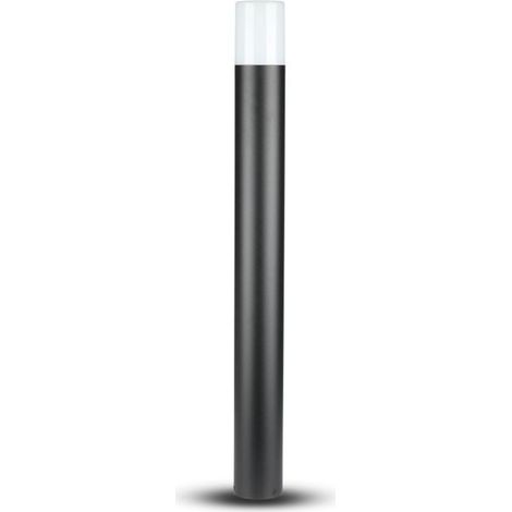 Lámpara de pie LED cilíndrica para jardín V-TAC con portalámparas GU10, cubierta en blanco y negro, altura: 80 cm, IP54
