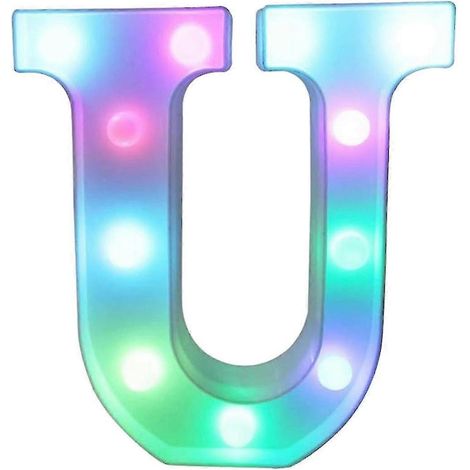 [LCS] Lettres lumineuses LED colorées avec télécommande - Initiales lumineuses pour bars et fêtes - Décoration pour la maison (1/5)
