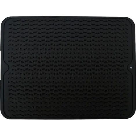 Tapis d'égouttage en silicone isolant thermique pour égouttoir de cuisine, bol ou vaisselle. Tapis filtre à eau pour égouttoir de bureau. (1/5)