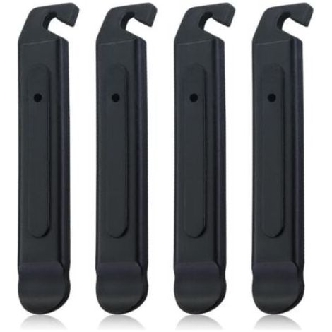 Démonte-pneus de vélo, 4 pièces, démonte-pneus de vélo, outil de réparation de pneu de vélo en plastique noir, outil de réparation de pneu de vélo portable (1/4)