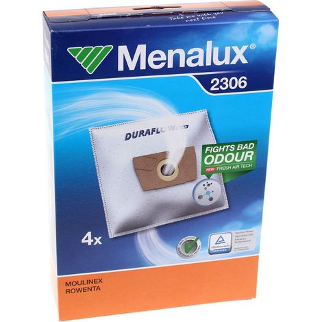 Menalux - sacchetto aspirapolvere synt rowenta- 2306 - 4 pz. - zr0015 - 9001967604 - 7321429612982