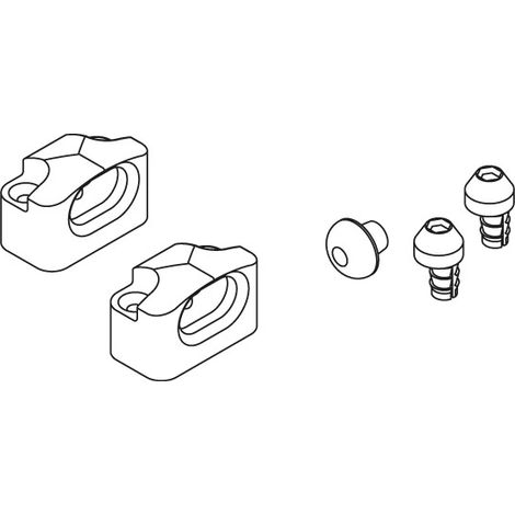 Pièce de centrage pour clipo 16-26-36 - Décor : Anthracite - Matériau : Plastique - HAWA (1/2)