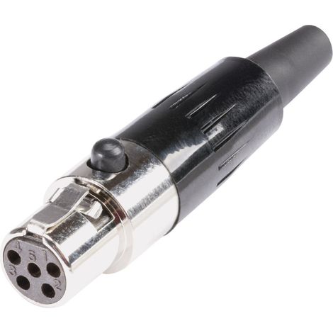 Hicon HI-XMCF5 Miniatur-XLR-Steckverbinder Buchse, gerade Polzahl: 5 Silber 1 St.