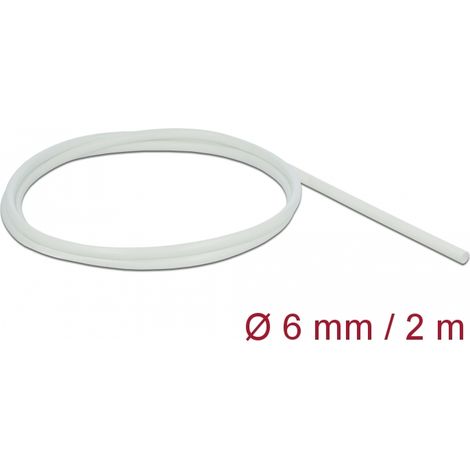 Delock Funda de fibra de vidrio 2 m x 6 mm en blanco