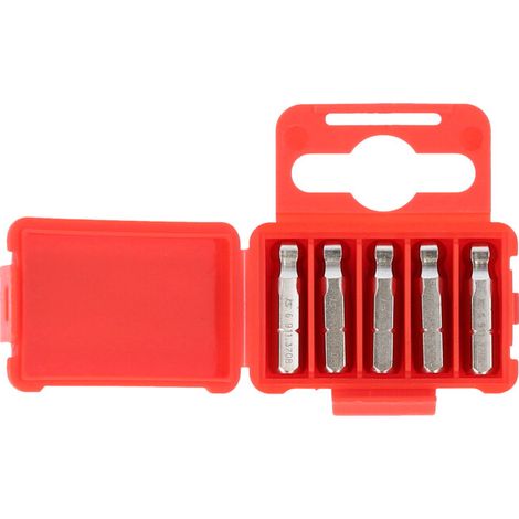 1/4" Embouts de vissage 6 pans avec tête arrondie, 25mm, 6mm, pack de 5 5 pièces (1/4)