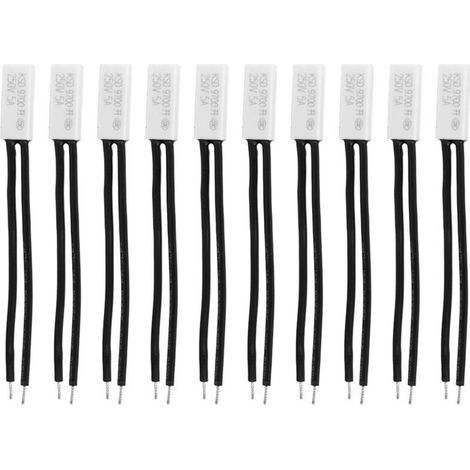 10PCS KSD9700 Normalement Ouvert Commutateur De Commande De Température Thermo-Protecteur Détecteur De Sonde En Plastique Ksd9700 Température Module De Commande De Contrôle Commutateur(45℃)