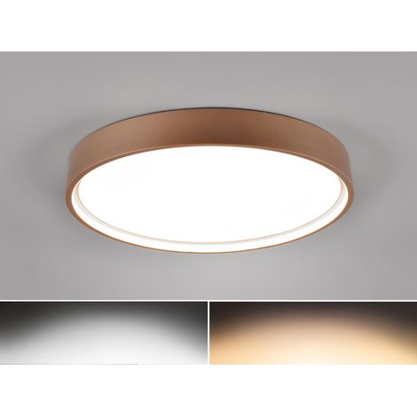 Flache LED Deckenleuchte DOHA mit 2 Lichtfarben in Coffee, Ø 45cm (1/5)