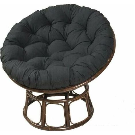 Coussin de chaise suspendu rond 100CM – Tissu doux et confortable – Épaisseur ergonomique pour un soutien optimal – Compatible avec chaises en rotin (1/4)