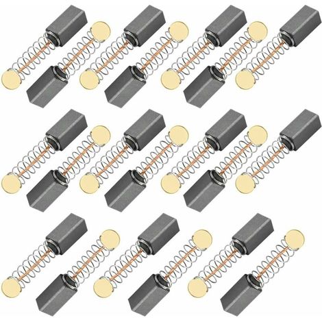 20 pezzi di spazzole di carbone per motore, spazzole di carbone universali per trapano, spazzole di carbone 5 x 5 x 10 mm, spazzole di carbone per motore, levigatrice, sega circolare