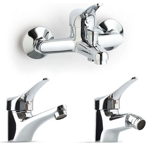 Set De Robinetterie De Salle De Bains 3 Pièces - Lavabo, Bidet, Baignoire Cembra (1/5)