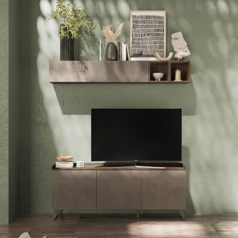 Meuble TV contemporain 180cm 3 portes RADOST (1/4)