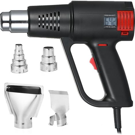Geevorks 2000W Industrie-Heißluftpistole mit Schnellheizfunktion, LCD-Digitalanzeige, Temperaturregelung, hohe Qualität