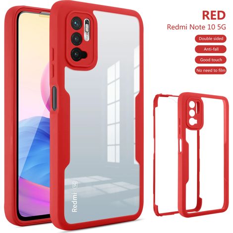 (Xiaomi 11 rouge) Protection d'écran à 360° et coque arrière rigide (1/5)