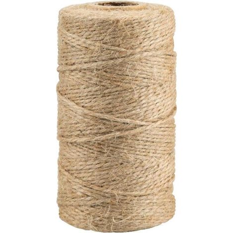 100M Ficelle Jute Ficelles De Jardinage Corde Naturelles Fil De Jute Corde Fine Pour Jardiage Décoration De Mariage.Arts Créatifs Diy L'Emballage Cadeau (1/5)