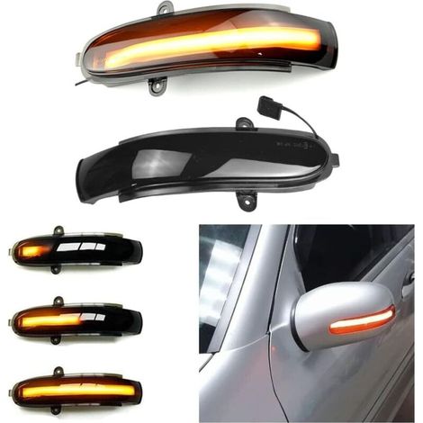 Lentille fumée Feu clignotant séquentiel dynamique LED Marqueur latéral Rétroviseur Clignotant pour Mercedes Benz G Classe W463 E Classe W211 S211