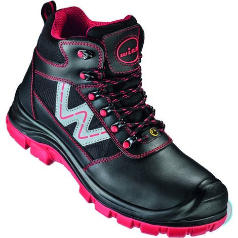 WICA Schnüstiefel CANELLI Schwarz/rot, S3 SR ESD Gr. 44