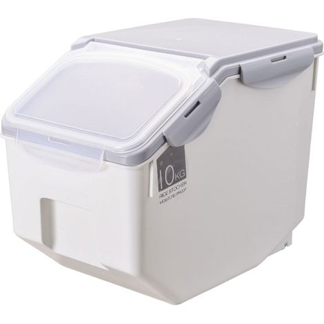Boîte à croquettes pour chien, seau de rangement hermétique, seau à riz étanche à l'humidité, boîte à riz à gros grains, seau de rangement pour aliments pour animaux (1/5)
