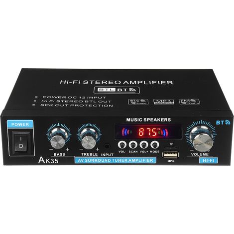 90W 110V-220V 85db bluetooth HiFi numérique Bluetooth FM lecture de carte à distance fonction USB puissance de sortie nominale pour voiture à domicile faible distorsion plus fort (prise UE) Jmax (1/3)