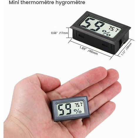 Mini-Hygrometer-Thermometer, digitales Luftfeuchtigkeitsmessgerät für Innenräume mit Fahrenheit-Temperatursensor (1/5)