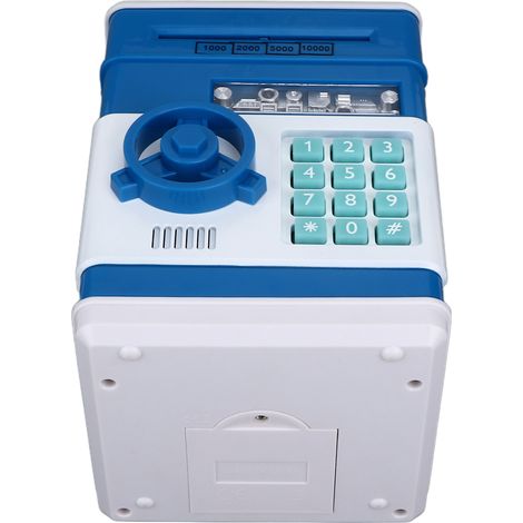 Tirelire Mini Automatique pour Pièces de Cœur, Boîte à Pièces, Objet de Décoration, Jouet, Cadeau pour Enfants, Bleue (1/5)