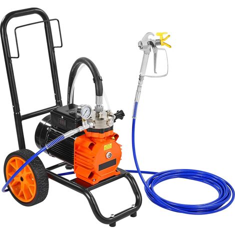 Pistolet à peinture airless à diaphragme, 1100 W, pression 2000 psi, avec rallonge, pour usage intérieur et extérieur. (1/5)