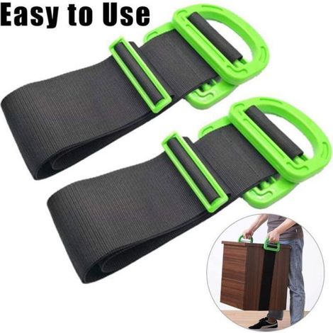 Sangle Demenagement,Sangles de Déménagement,Sangles de Transport Rétractables,Sangle Levage,avec Poignées,Adjustable Handled Lift (1/4)