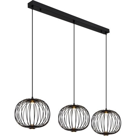 Globo - lámpara colgante - GALWAY - negro - metal - gran lámpara