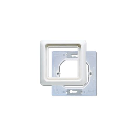 Jung Telaio 90 x 90 mm, completo di flangia di tenuta (IP44) 1 scomparto, CD 500, IP 44, termoplastico, bianco alpino, montaggio verticale e orizzontale CD 681 WU WW