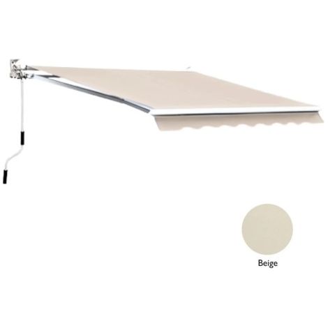 Tende da sole a Bracci Balcone Alluminio Avvolgibile a Barra quadra San Giorgio - Dimensioni: 3 x 2 m - Colore: Beige (1/7)