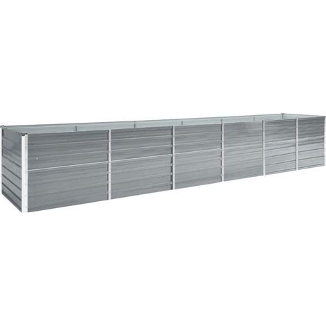 Catino de flores de jardín alto 480x80x77cm acero galvanizado gris