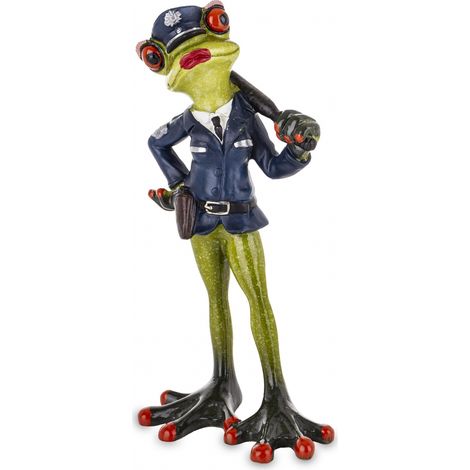 Frosch-Polizistin, 16,5 cm, Dekoration, Bürogeschenk, Stil, Glückspolizei (1/4)