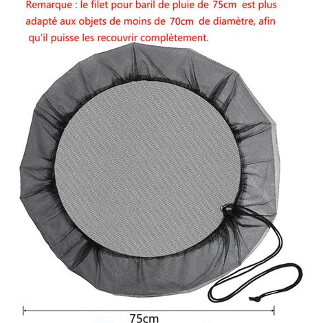 Lot de 5 filets anti-moustiques pour baril de pluie, Ø75 cm, protection et récupération des eaux (1/4)