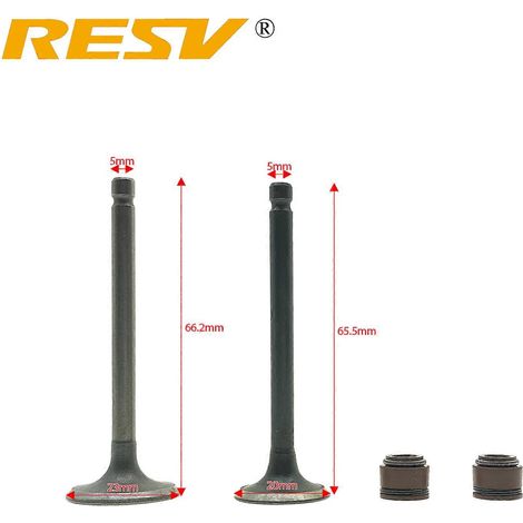 Adecuado para Yamaha ZY100 JOG100 FORCE100 RS100 RSZ100 ZY JOG FORCE RS RSZ 100 100cc Kit de válvula de vástago de escape y sello de aceite (1/3)