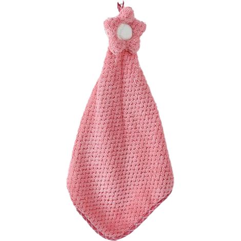 Serviette À Main Suspendue - Microfibre Chenille Avec Doublure Éponge - Pour Cuisine Et Salle De Bain - Lot De 2 (1/5)