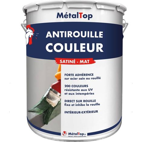 Antirouille Couleur - Gris noir - RAL 7021 - 5 L - Métaltop