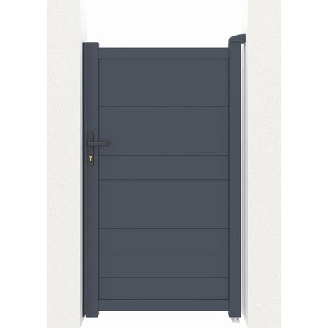 Puerta peatonal gris EIGER 100 x 180 cm