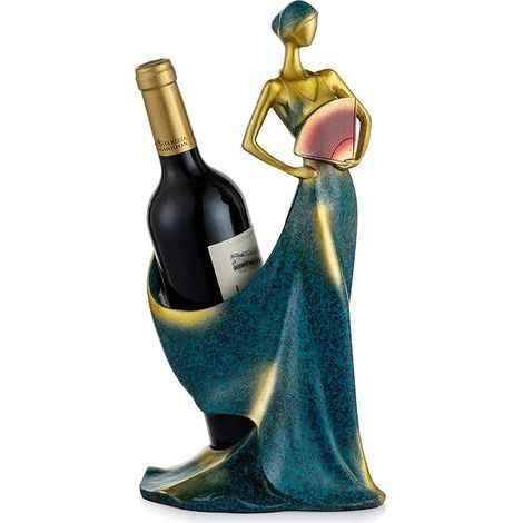 Porte Bouteille de Vin Élégant Résine Étagère de Support de Bouteille de Vin Rouge pour Accessoires de Bar à Domicile Chambre Cuisine Décoration, Cadeau de Nouveauté pour la Fête Mariage Noël (1/5)
