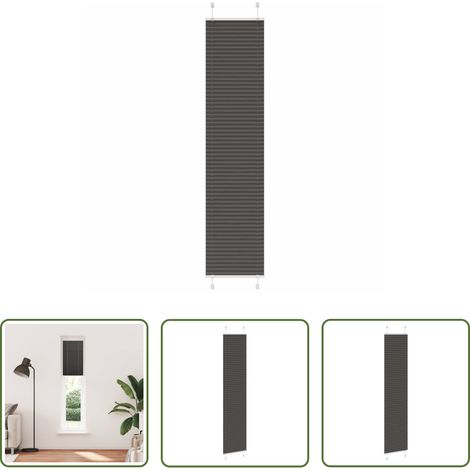 Fensterrollo - Plissee Schwarz 50x200 cm Stoffbreite 49,4 cm Polyester (1/5)