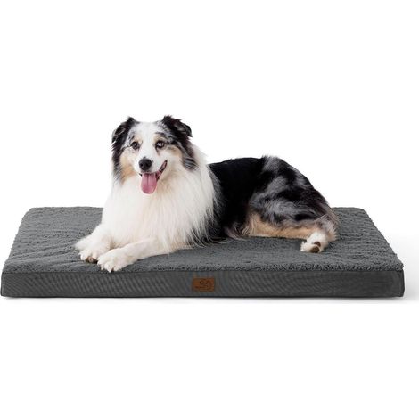 Hundebett orthopädisches waschbar L 104 x B 74 x H 9 cm Dunkelgrau (1/5)