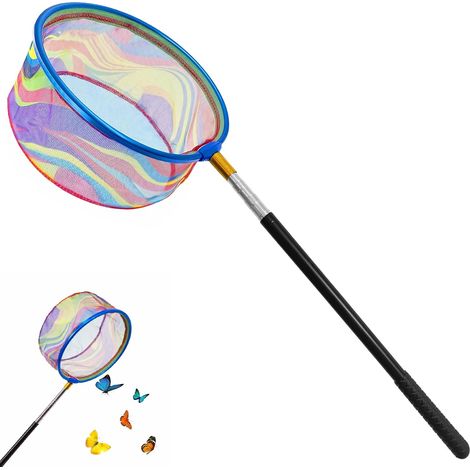 Rete per farfalle, Rete da pesca per bambini, Guadino per piscina, Guadino per bambini con manico telescopico, Adatto per spiagge, stagni, giardini, piscine, ecc. (1/5)