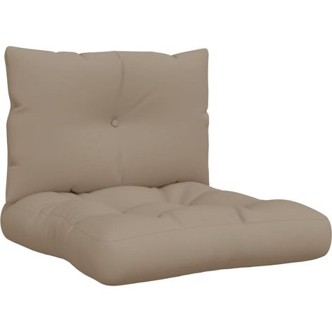Maison Exclusive - Palettenkissen 2-tlg. Taupe Stoff