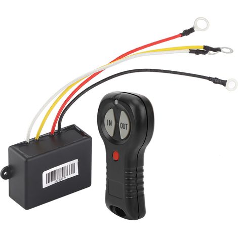 Kit de télécommande de treuil 12 V, interrupteur unique électrique sans fil, remplacement robuste pour camions (1/5)