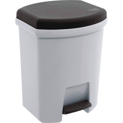 Mülleimer 27l mit Pedal - Farbe weiß/grau EDA - 17742