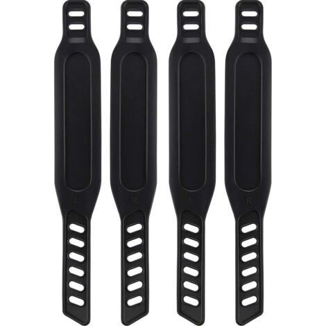 Adjustable Exercise Bike Pedal Straps – 2 Pairs Black Rubber – Easy Installation for Home and Gym Cycling (1/4)