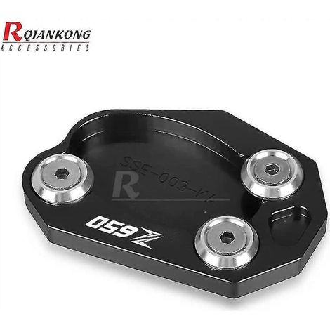 Seitenständer für Motorräder, vergrößert, passend für Kawasaki ZX-6R, ZX-10R, ZX6R, ZX636 (2009–2023), Ninja ZX10R (2008–2023), J300 (2011–2023) und Z650 (Logo11)