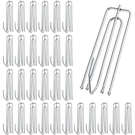 Set mit 30 Edelstahl-Duschvorhanghaken mit 4 Zinken - Metallhaken für Dusche, Fenster, Tür und Duschvorhänge