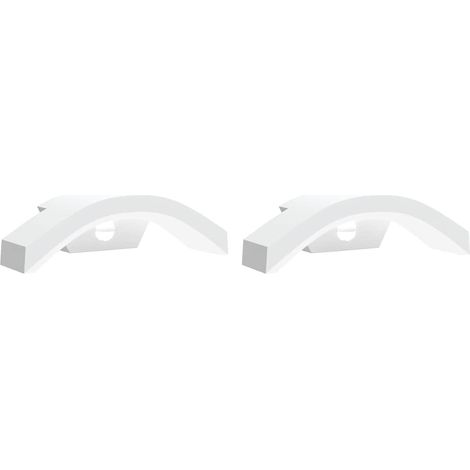 Lot de 2 appliques murales LED d'extérieur avec capteur de mouvement 27,5 x 7 x 10 cm en aluminium blanc (1/5)