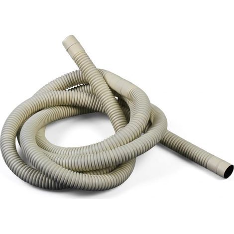 Drain hose, 4 meters long, 14 mm diameter, flexible corrugated, male/female fitting, for air conditioning (1/2)
