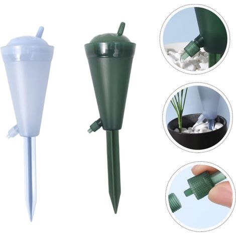 Estacas de riego para plantas de interior/exterior, goteros automáticos, dispositivos de riego para huertos y plantas de interior. (1/5)